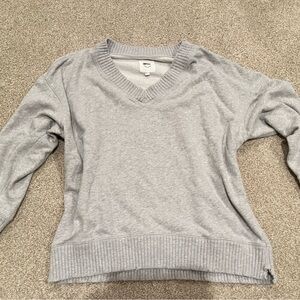 Gray V-Neck Women's Sweater